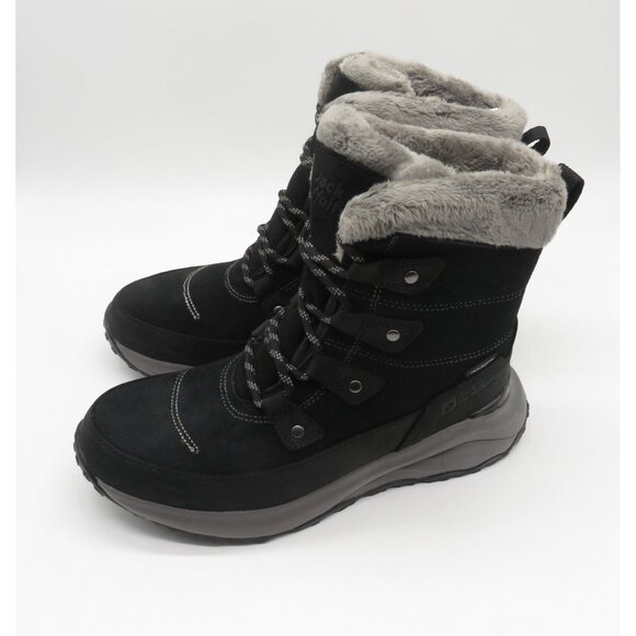 Jack Wolfskin Texapore Winter Boots Womens  6 Black Faux Fur Lined Waterproof NW - Picture 4 of 9
